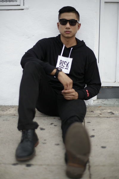 Black Abstract Hoodie