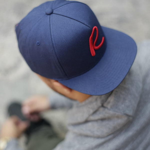 Navy & Red Signature Snap Back